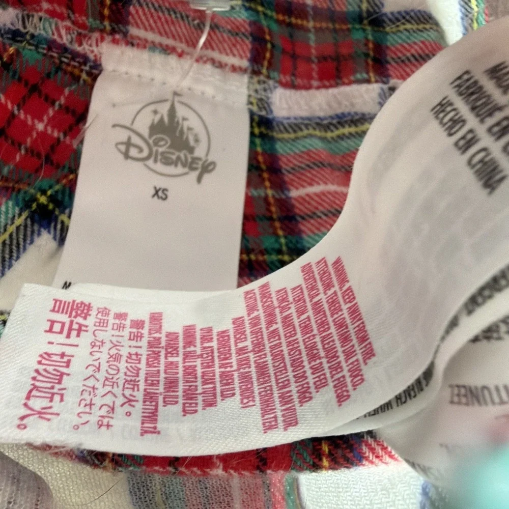 Disney Mickey Mouse Pluto‎ Dog Apparel Plaid Pajamas Xs